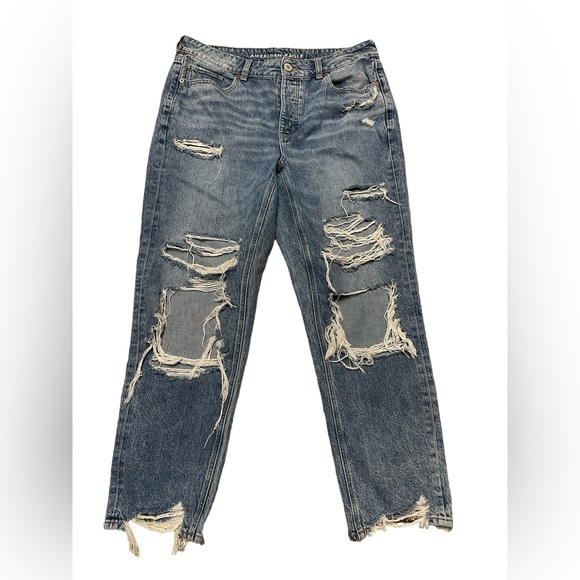 American Eagle Outfitters Pants - American Eagle AE Women’s Tomgirl Distressed Grunge Blue Denim Jeans